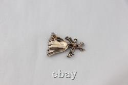 Trifari Sterling Silver Straw Girl BROOCH Nenette 1943 Alfred Philippe Rag Doll