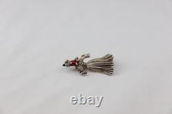 Trifari Sterling Silver Straw Girl BROOCH Nenette 1943 Alfred Philippe Rag Doll