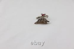 Trifari Sterling Silver Straw Girl BROOCH Nenette 1943 Alfred Philippe Rag Doll