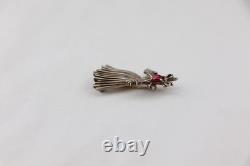 Trifari Sterling Silver Straw Girl BROOCH Nenette 1943 Alfred Philippe Rag Doll