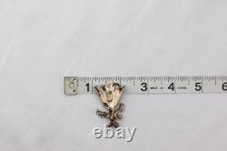 Trifari Sterling Silver Straw Girl BROOCH Nenette 1943 Alfred Philippe Rag Doll