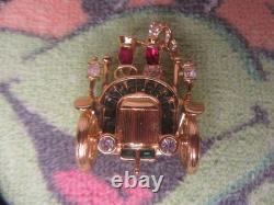 Trifari TM 1996'Alfred Philippe' Romantic Couple Riding in a Vintage Car Pin