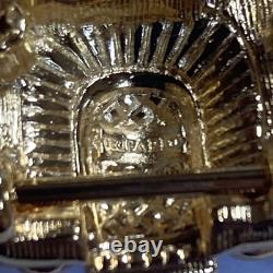 Trifari TM 1996'Alfred Philippe' Romantic Couple Riding in a Vintage Car Pin