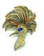 Trifari TM Firebird Alfred Philippe Multicolor Crystals Gold Tone Brooch 1996