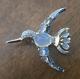 Trifari Vintage Hummingbird Bird Jelly Belly Brooch Pin by Alfred Philippe