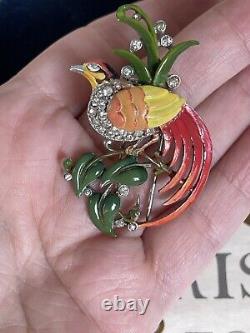 Trifari brooch Bird vintage 1941 s des 126634 Alfred Philippe signet very rare