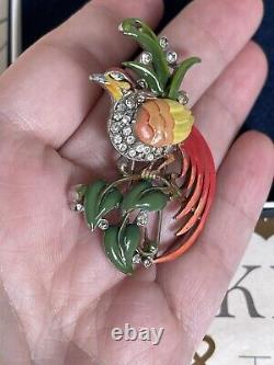 Trifari brooch Bird vintage 1941 s des 126634 Alfred Philippe signet very rare