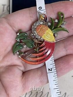 Trifari brooch Bird vintage 1941 s des 126634 Alfred Philippe signet very rare