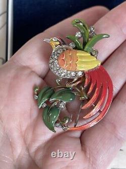 Trifari brooch Bird vintage 1941 s des 126634 Alfred Philippe signet very rare