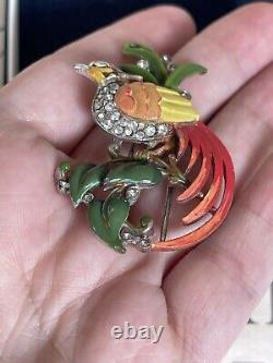 Trifari brooch Bird vintage 1941 s des 126634 Alfred Philippe signet very rare