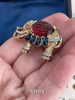 Trifari brooch Elephant Moghul'Jewels of India' Des 155195 1949s A. Philippe