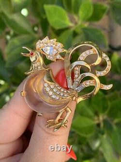 Trifari brooch Jelly Belly Rooster'Alfred Philippe''Fairyland' Very Rare Pin