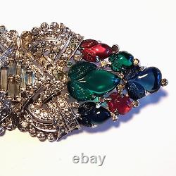 Trifari brooch KTF 1930's Alfred Philippe Carved Glass Fruit Salad Rare