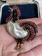 Trifari brooch Rooster large pearl Belly Alfred Philippe vintage 1960s beautiful