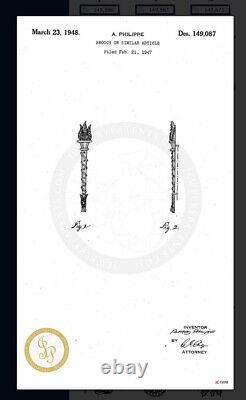Trifari brooch Torch Alfred Philippe signet Des 149087 1948 rare sterling silver