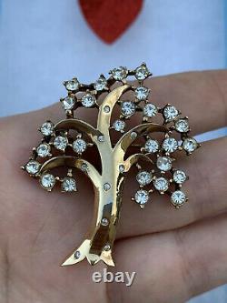 Trifari brooch Tree Of Life 1952 Des 166625 Alfred Philippe Gold Tone Rare Pin