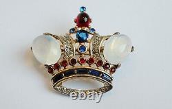 Trifari crown pin sterling silver by Alfred Philippe 1944, American