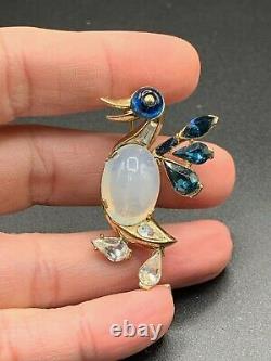 Trifari duck pin Alfred Philippe design Opalescent jelly Belly style