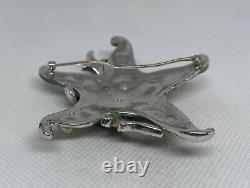 VERY RARE Alfred Philippe Crown Trifari Green Starfish Brooch