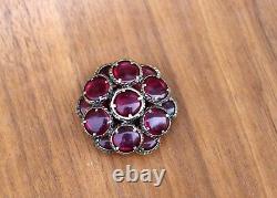 VINTAGE 50's CROWN TRIFARI ALFRED PHILIPPE JELLY BELLY PIN BROOCH PENDANT