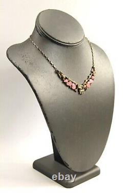 VINTAGE Alfred Philippe TRIFARI PINK FRAGONARD TUTTI FRUTTI NECKLACE