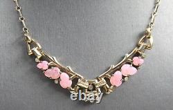 VINTAGE Alfred Philippe TRIFARI PINK FRAGONARD TUTTI FRUTTI NECKLACE