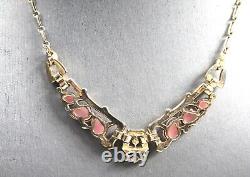 VINTAGE Alfred Philippe TRIFARI PINK FRAGONARD TUTTI FRUTTI NECKLACE