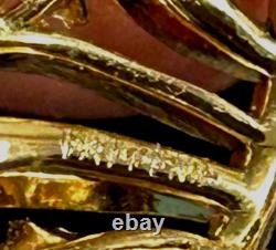 VINTAGE CROWN TRIFARI FRAGONARD FLOWER BASKET BROOCH Alfred Philippe Pastel