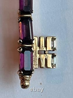 VINTAGE Early Trifari withstones KEY PIN 1950's by Alfred Philippe() hand #