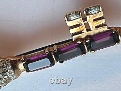 VINTAGE Early Trifari withstones KEY PIN 1950's by Alfred Philippe() hand #