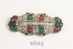 VINTAGE Jewelry 30s SIGNED KTF Alfred Philippe TRIFARI TUTTI FRUTTI BROOCH