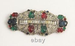 VINTAGE Jewelry 30s SIGNED KTF Alfred Philippe TRIFARI TUTTI FRUTTI BROOCH