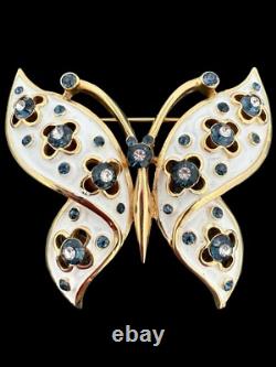 VINTAGE? TRIFARI Alfred Philippe BUTTERFLY BROOCH PIN? Jewels of India Moghul
