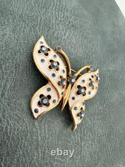 VINTAGE? TRIFARI Alfred Philippe BUTTERFLY BROOCH PIN? Jewels of India Moghul