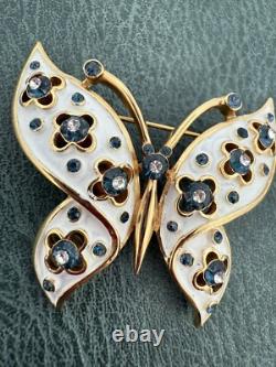 VINTAGE? TRIFARI Alfred Philippe BUTTERFLY BROOCH PIN? Jewels of India Moghul