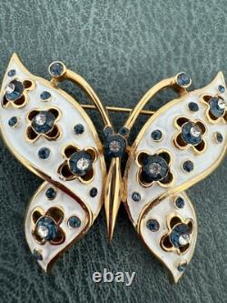 VINTAGE? TRIFARI Alfred Philippe BUTTERFLY BROOCH PIN? Jewels of India Moghul
