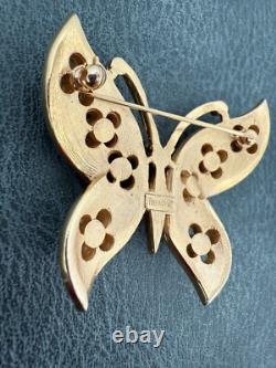 VINTAGE? TRIFARI Alfred Philippe BUTTERFLY BROOCH PIN? Jewels of India Moghul