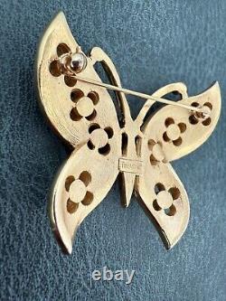 VINTAGE? TRIFARI Alfred Philippe BUTTERFLY BROOCH PIN? Jewels of India Moghul