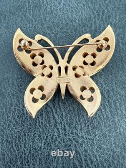 VINTAGE? TRIFARI Alfred Philippe BUTTERFLY BROOCH PIN? Jewels of India Moghul
