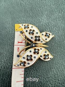 VINTAGE? TRIFARI Alfred Philippe BUTTERFLY BROOCH PIN? Jewels of India Moghul