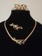VINTAGE TRIFARI Meteor Grand Parure Gold Tone Alfred Philippe Baguettes READ