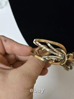 VINTAGE TRIFARI Meteor Grand Parure Gold Tone Alfred Philippe Baguettes READ