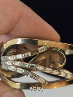 VINTAGE TRIFARI Meteor Grand Parure Gold Tone Alfred Philippe Baguettes READ