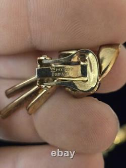 VINTAGE TRIFARI Meteor Grand Parure Gold Tone Alfred Philippe Baguettes READ