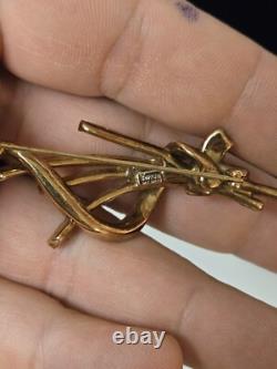 VINTAGE TRIFARI Meteor Grand Parure Gold Tone Alfred Philippe Baguettes READ