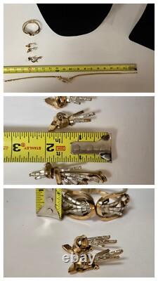 VINTAGE TRIFARI Meteor Grand Parure Gold Tone Alfred Philippe Baguettes READ