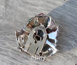 VTG 1930s Trifari Alfred Philippe Tutti Frutti Fruit Salad Green Red Flower Clip