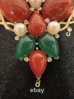 VTG 60s CROWN TRIFARI Jewels Of India Kashmir Mogul Cabochon Brooch A. Phillipe VTG 60s CROWN TRIFARI Jewels Of India Kashmir Mogul Cabochon Brooch A. Phillipe