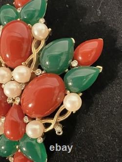 VTG 60s CROWN TRIFARI Jewels Of India Kashmir Mogul Cabochon Brooch A. Phillipe VTG 60s CROWN TRIFARI Jewels Of India Kashmir Mogul Cabochon Brooch A. Phillipe