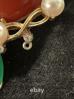 VTG 60s CROWN TRIFARI Jewels Of India Kashmir Mogul Cabochon Brooch A. Phillipe